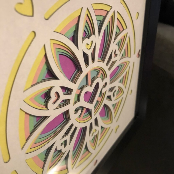 3-D Heart Mandala decor - Picture 2 of 7